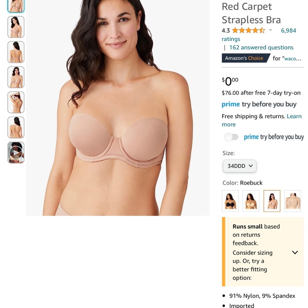 Wacoal Red Carpet Convertible Bra